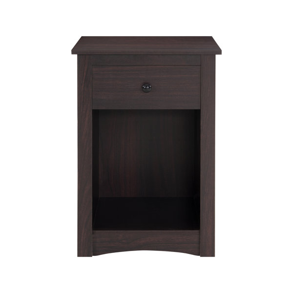 Winston Porter Beachmont Wooden End Table with Drawer and Shelf, 2 Tier